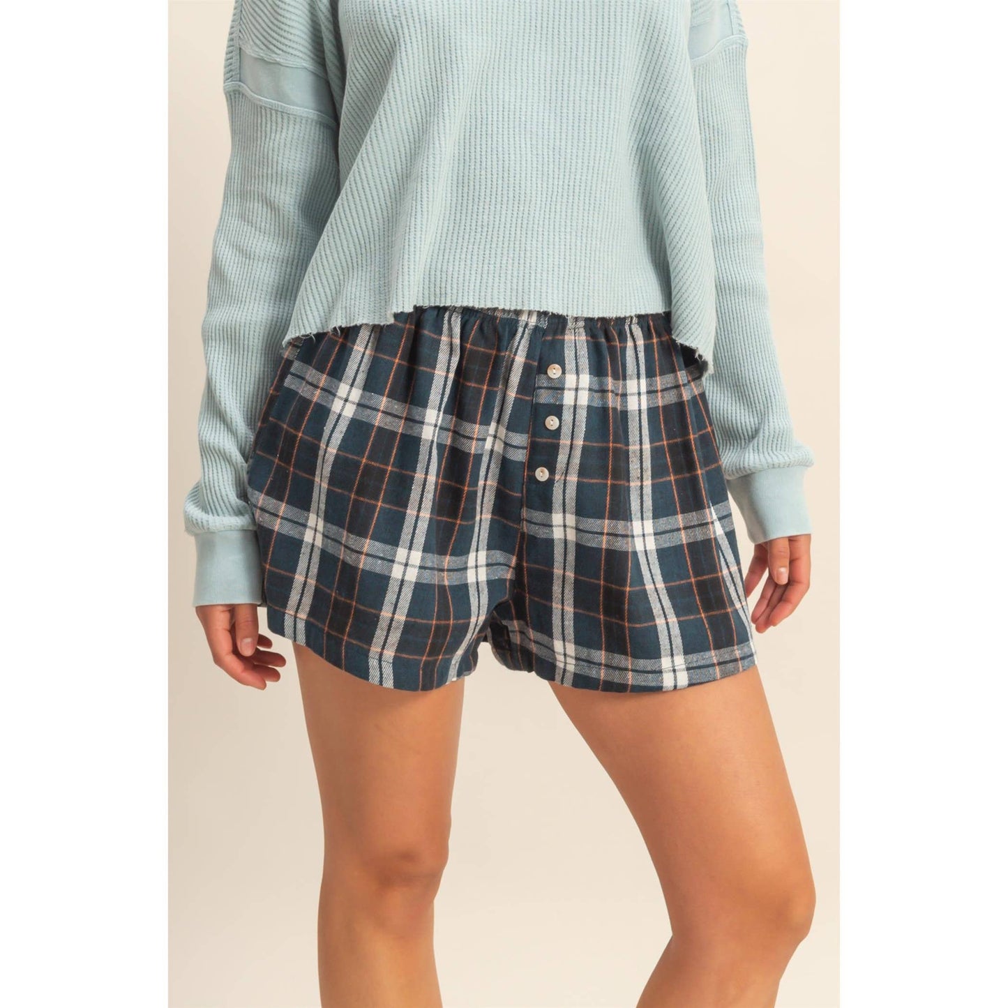 Button-Front Flannel Boxer Shorts