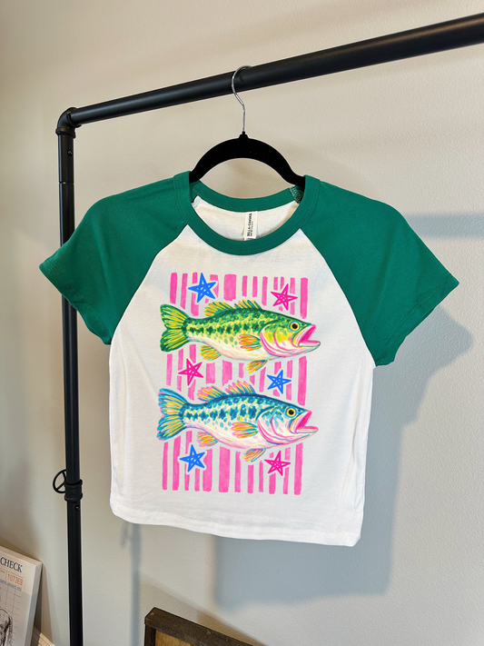Preppy Fish Baby Tee  (Multiple color options)