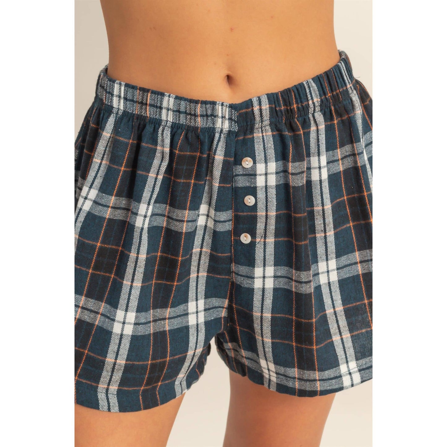 Button-Front Flannel Boxer Shorts