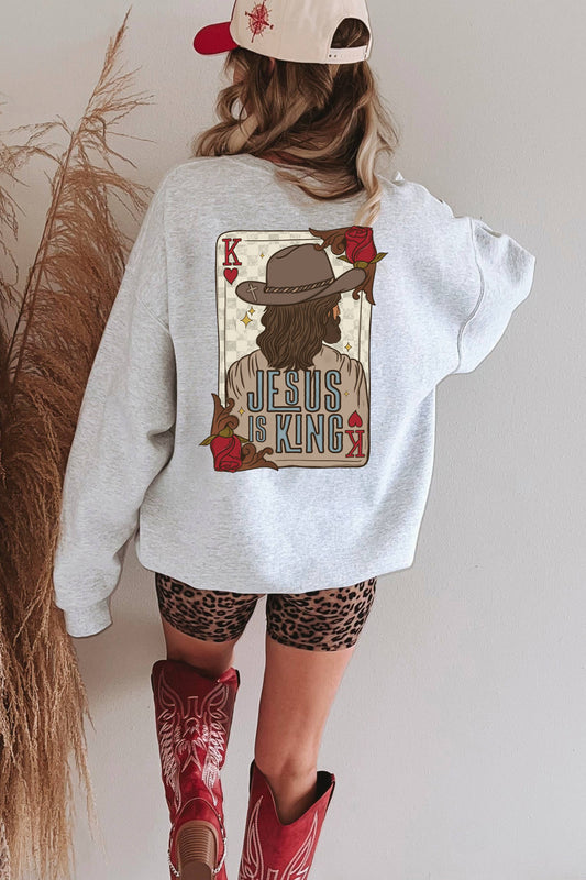 JESUS IS KING GRAPHIC SWEATER