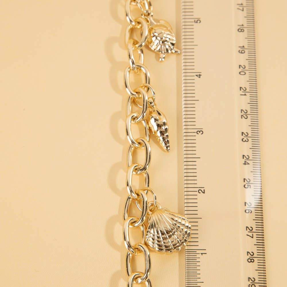 Assorted Sealife Charms Chain Belt